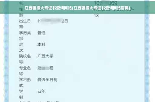 江西函授大专证书查询网站(江西函授大专证书查询网站官网)