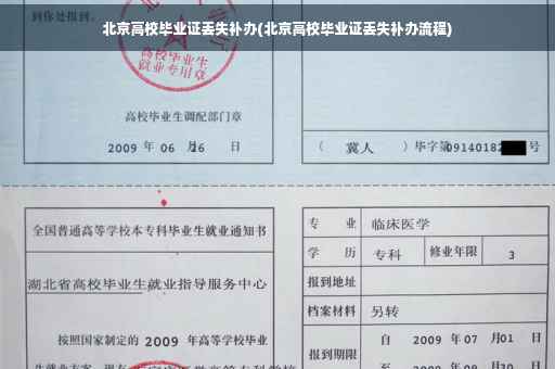 北京高校毕业证丢失补办(北京高校毕业证丢失补办流程)