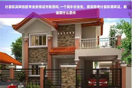 计算机高级技能专业资格证书有用吗,一个高中毕业生，要是想考计算机等级证，都需要什么条件