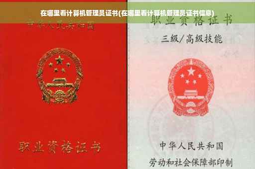 在哪里看计算机管理员证书(在哪里看计算机管理员证书信息)