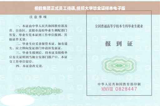 榆能集团正式员工待遇,统招大学毕业证样本电子版
