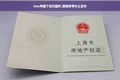 bim考哪个证书最好,建模师考什么证书