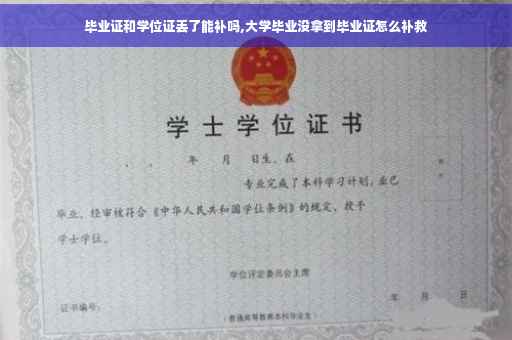 毕业证和学位证丢了能补吗,大学毕业没拿到毕业证怎么补救