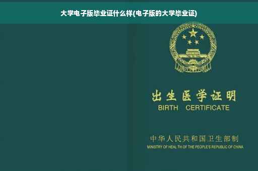 大学电子版毕业证什么样(电子版的大学毕业证)