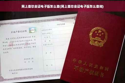 网上查毕业证电子版怎么查(网上查毕业证电子版怎么查询)