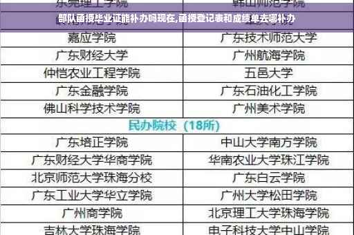 部队函授毕业证能补办吗现在,函授登记表和成绩单去哪补办