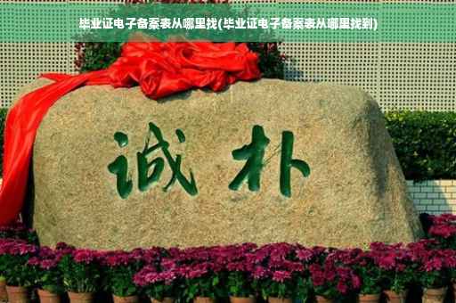 毕业证电子备案表从哪里找(毕业证电子备案表从哪里找到) 毕业证电子备案表从哪里找(毕业证电子备案表从哪里找到)