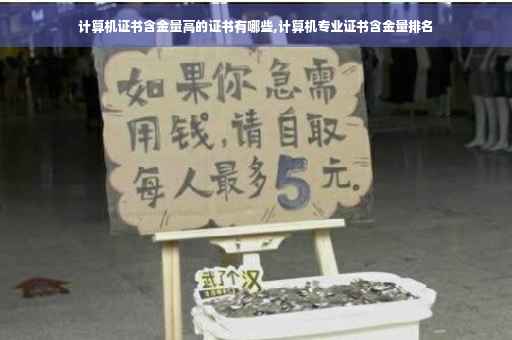 计算机证书含金量高的证书有哪些,计算机专业证书含金量排名