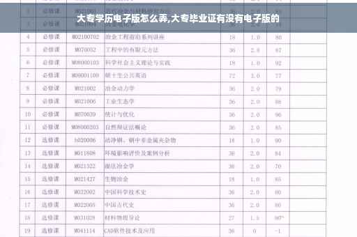 大专学历电子版怎么弄,大专毕业证有没有电子版的