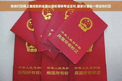 怎样打印网上查找到的全国计算机等级考试证书,国家计算机一级证书打印