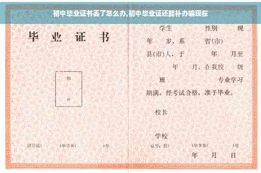 初中毕业证书丢了怎么办,初中毕业证还能补办嘛现在