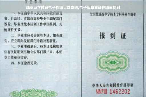 毕业证学位证电子档哪可以查到,电子版毕业证在哪里找到
