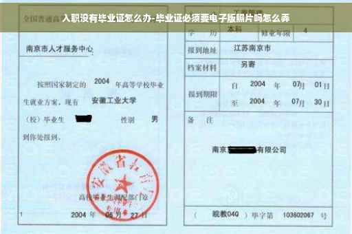 入职没有毕业证怎么办-毕业证必须要电子版照片吗怎么弄