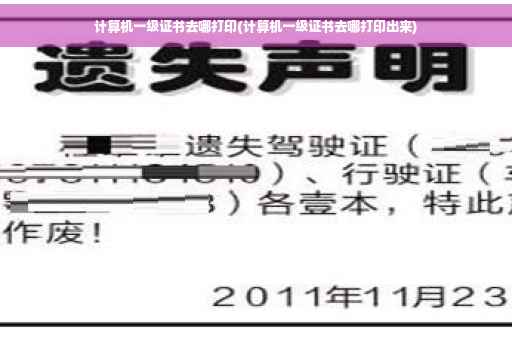 计算机一级证书去哪打印(计算机一级证书去哪打印出来)