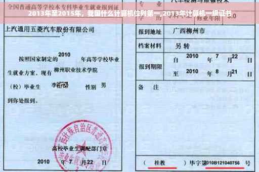 2013年至2015年，我国什么计算机位列第一,2013年计算机一级证书