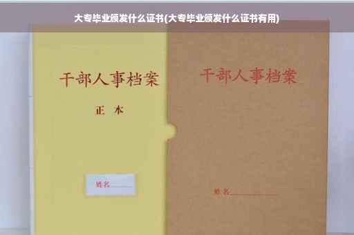 大专毕业颁发什么证书(大专毕业颁发什么证书有用)