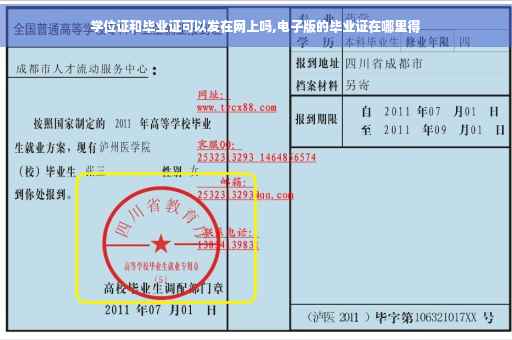 学位证和毕业证可以发在网上吗,电子版的毕业证在哪里得