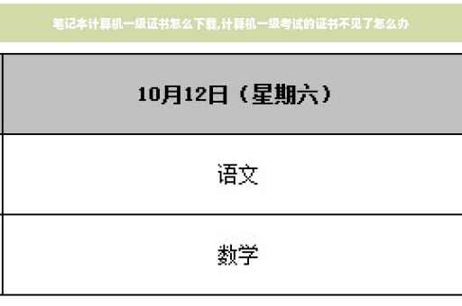笔记本计算机一级证书怎么下载,计算机一级考试的证书不见了怎么办