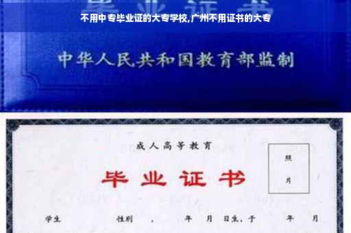 不用中专毕业证的大专学校,广州不用证书的大专