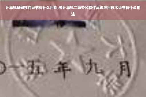 计算机基础技能证书有什么用处,考计算机二级办公软件高级应用技术证书有什么用途