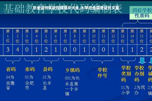 毕业证书奖状视频图片大全,大学毕业荣誉证书文案