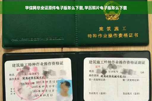 学信网毕业证原件电子版怎么下载,学历照片电子版怎么下载