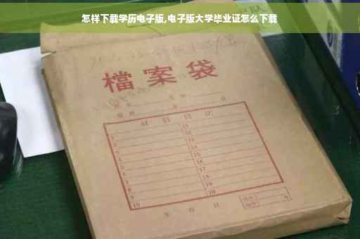 怎样下载学历电子版,电子版大学毕业证怎么下载