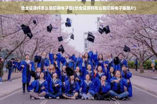 毕业证原件怎么复印啊电子版(毕业证原件怎么复印啊电子版图片)