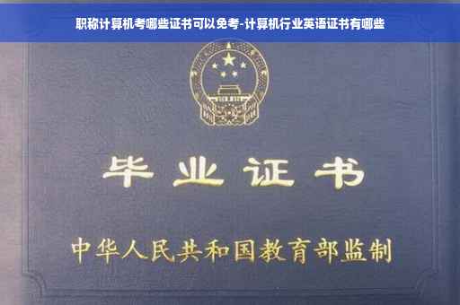职称计算机考哪些证书可以免考-计算机行业英语证书有哪些