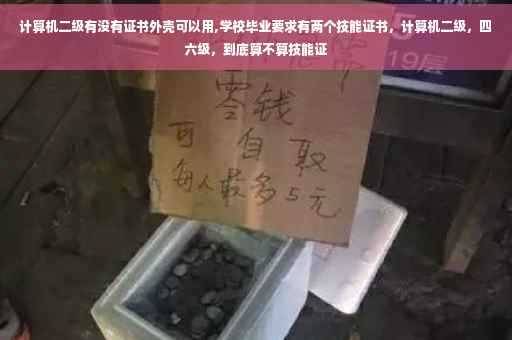 计算机二级有没有证书外壳可以用,学校毕业要求有两个技能证书，计算机二级，四六级，到底算不算技能证
