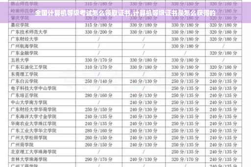 全国计算机等级考试怎么领取证书,计算机等级证书是怎么获得的
