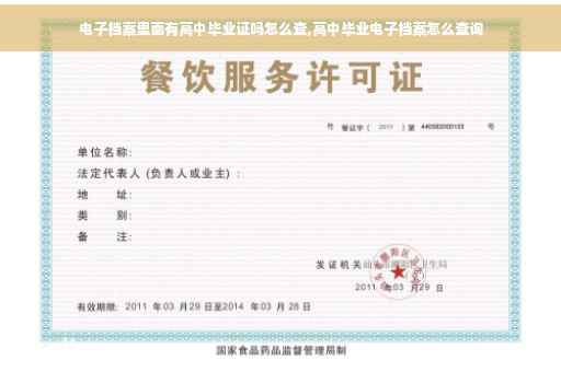 电子档案里面有高中毕业证吗怎么查,高中毕业电子档案怎么查询