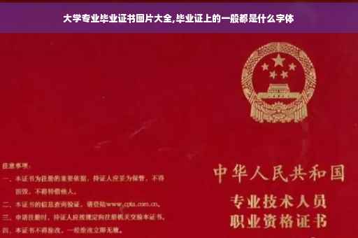 大学专业毕业证书图片大全,毕业证上的一般都是什么字体