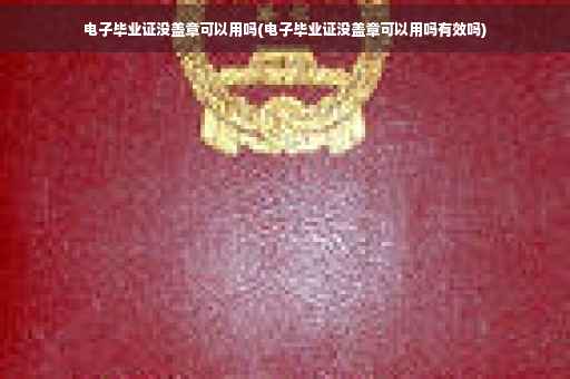 电子毕业证没盖章可以用吗(电子毕业证没盖章可以用吗有效吗)