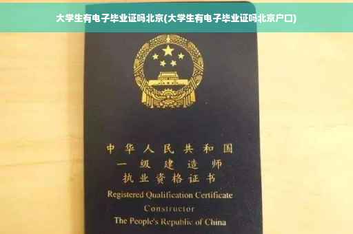 大学生有电子毕业证吗北京(大学生有电子毕业证吗北京户口)