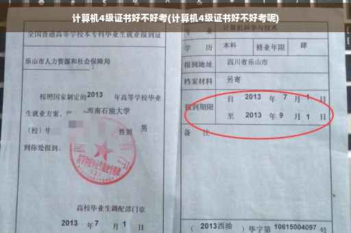 计算机4级证书好不好考(计算机4级证书好不好考呢)