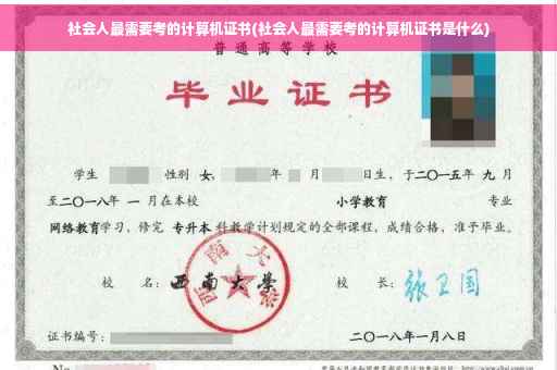 社会人最需要考的计算机证书(社会人最需要考的计算机证书是什么) 社会人最需要考的计算机证书(社会人最需要考的计算机证书是什么)