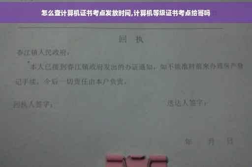 怎么查计算机证书考点发放时间,计算机等级证书考点给寄吗