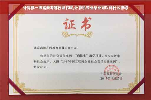 计算机一级需要考哪行证书呢,计算机专业毕业可以评什么职称