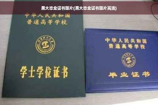 黑大毕业证书图片(黑大毕业证书图片高清)