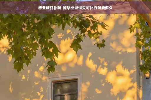 毕业证能补吗-原毕业证遗失可补办吗要多久