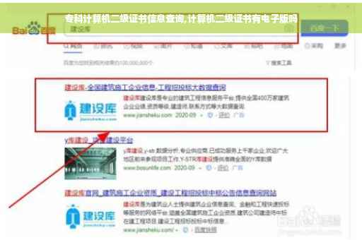 专科计算机二级证书信息查询,计算机二级证书有电子版吗