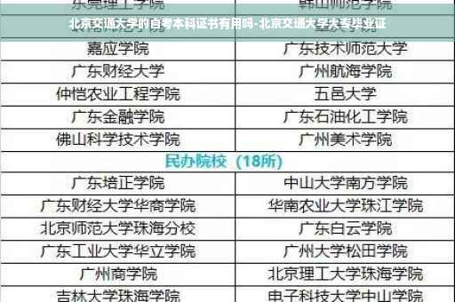 北京交通大学的自考本科证书有用吗-北京交通大学大专毕业证