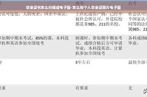 毕业证书怎么扫描成电子版-怎么拍个人毕业证图片电子版