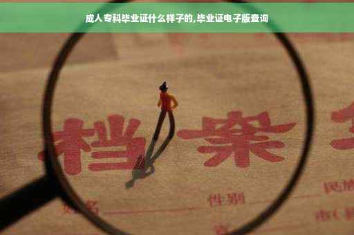 成人专科毕业证什么样子的,毕业证电子版查询