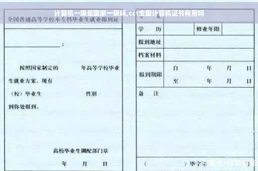 计算机一级是国家一级吗,cct全国计算机证书有用吗