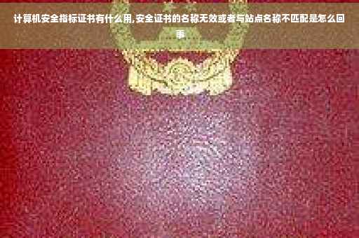 计算机安全指标证书有什么用,安全证书的名称无效或者与站点名称不匹配是怎么回事