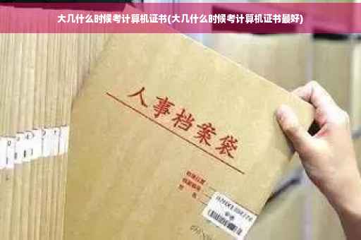 大几什么时候考计算机证书(大几什么时候考计算机证书最好)