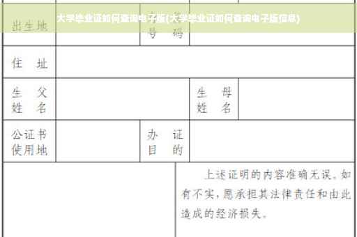 大学毕业证如何查询电子版(大学毕业证如何查询电子版信息)