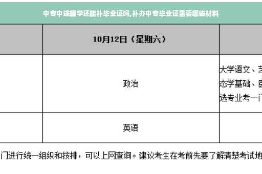 中专中途辍学还能补毕业证吗,补办中专毕业证需要哪些材料